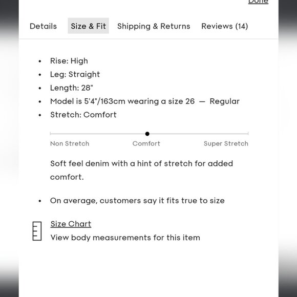 Denim Forum The Arlo High Rise Straight 28L Corduroy Jeans Black Size 28 - Picture 3 of 7